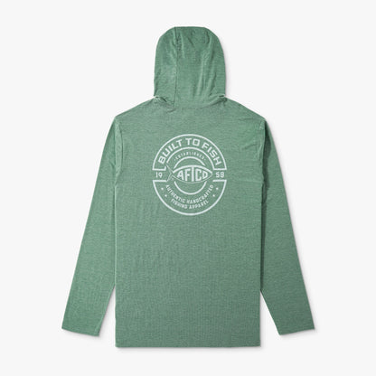 AFTCO Ocean Bound LS UPF Fishing Shirts Duck Green Heather