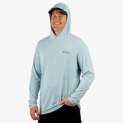 AFTCO Ocean Bound LS UPF Fishing Shirts Duck Green Heather