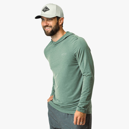 AFTCO Ocean Bound LS UPF Fishing Shirts Duck Green Heather
