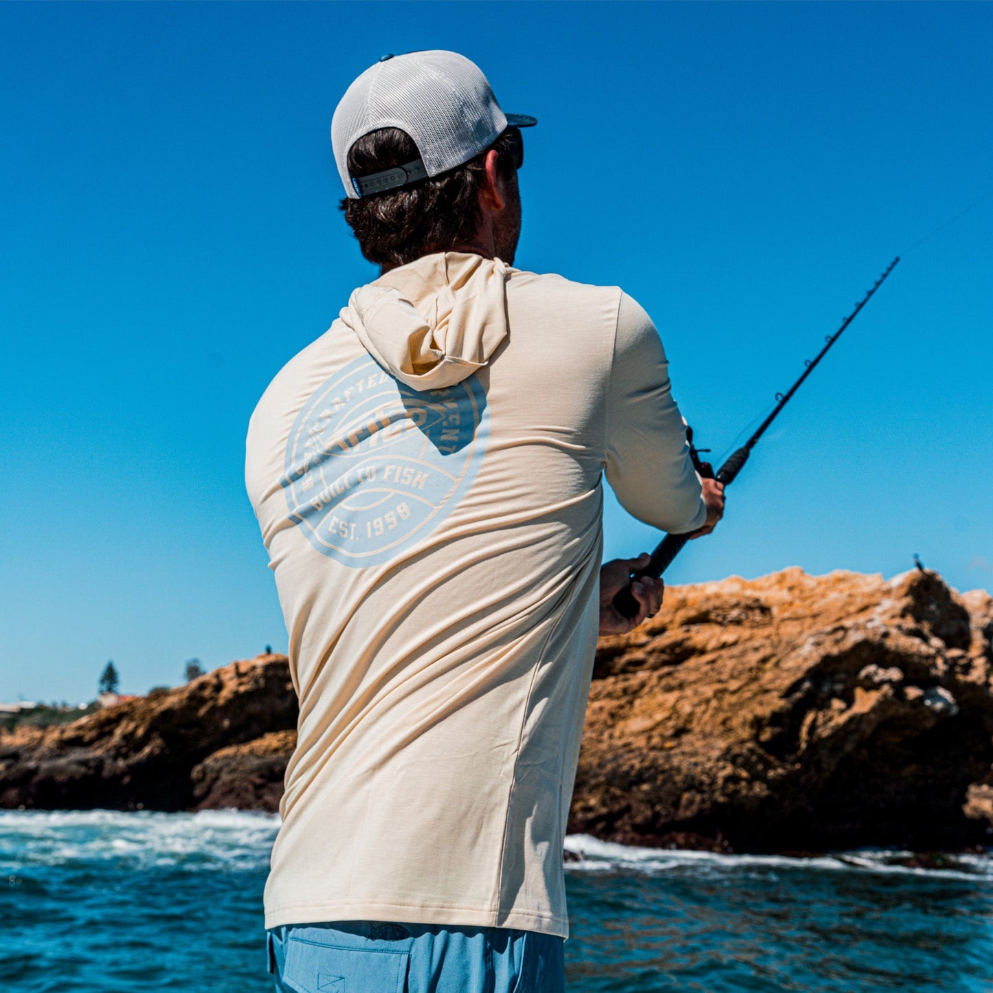 AFTCO Ocean Bound LS UPF Fishing Shirts Duck Green Heather