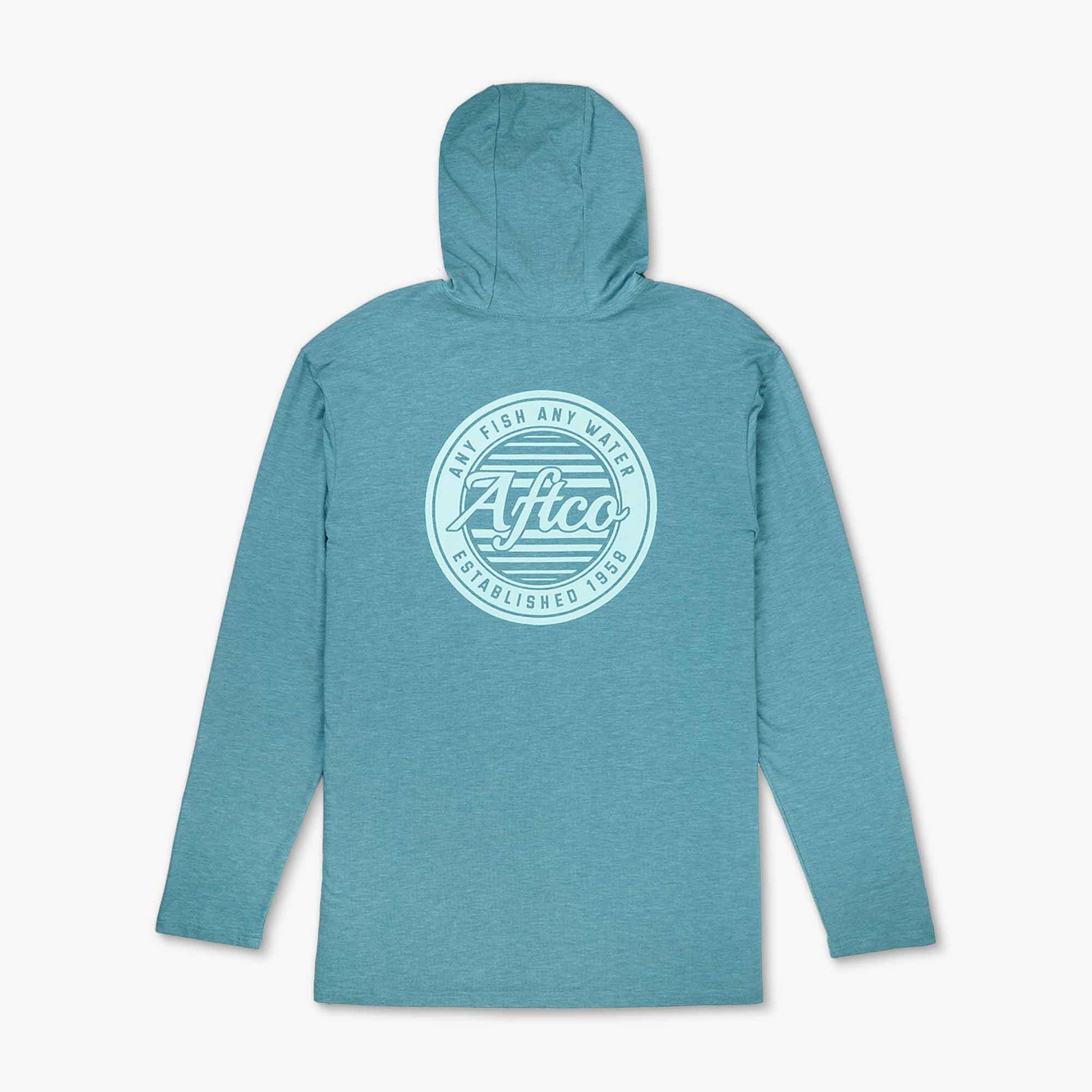 AFTCO Ocean Bound LS UPF Fishing Shirts Duck Green Heather