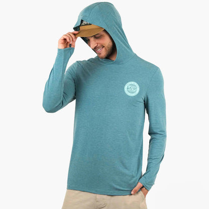 AFTCO Ocean Bound LS UPF Fishing Shirts Duck Green Heather