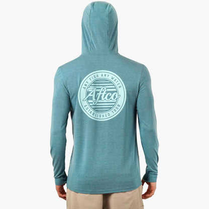 AFTCO Ocean Bound LS UPF Fishing Shirts Duck Green Heather