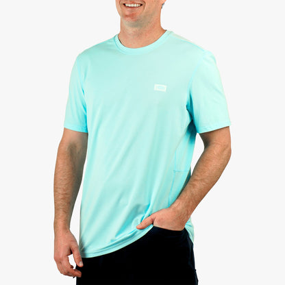 AFTCO Air O Mesh Breathable Fishing Shirt Shoreline Blue Heather