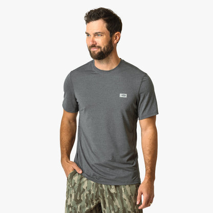 AFTCO Air O Mesh Breathable Fishing Shirt Shoreline Blue Heather