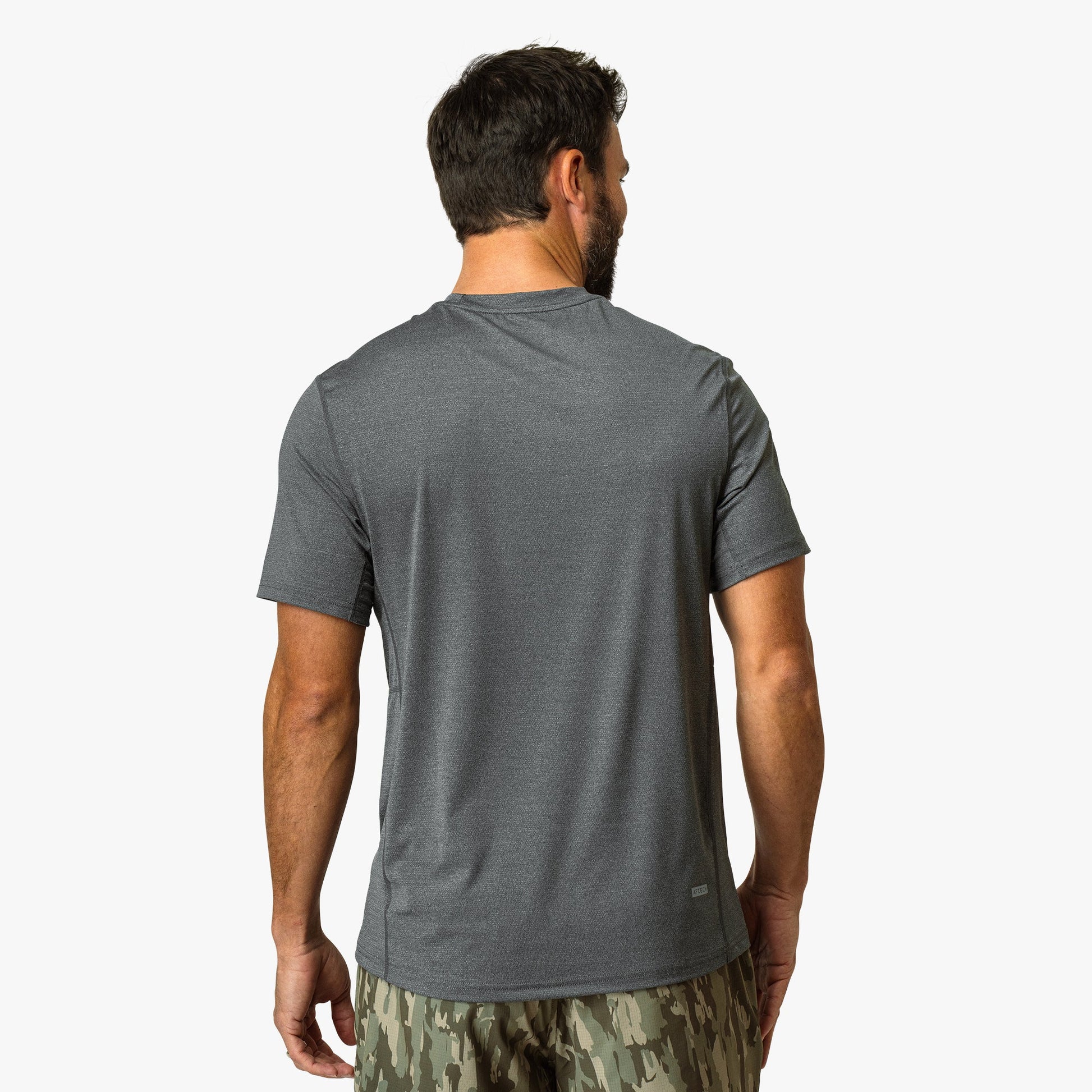 AFTCO Air O Mesh Breathable Fishing Shirt Shoreline Blue Heather