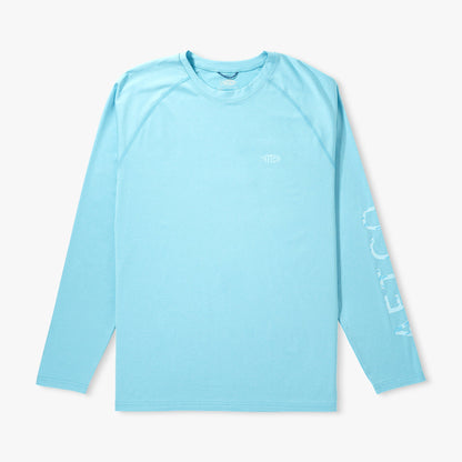 AFTCO Big Guy Samurai LS Performance Shirt Splish Splash Heather