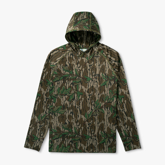 AFTCO Mossy Oak® Camo Performance Hood Green Leaf