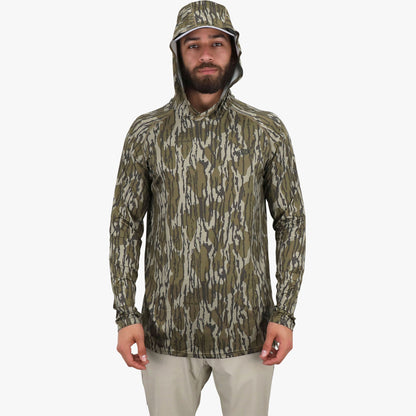 AFTCO Mossy Oak® Camo Performance Hood Green Leaf
