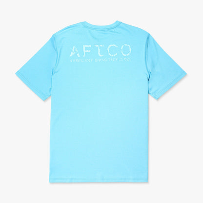 AFTCO Big Guy Samurai SS Performance Shirt Splish Splash Heather