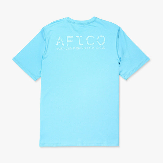 AFTCO Big Guy Samurai SS Performance Shirt Splish Splash Heather