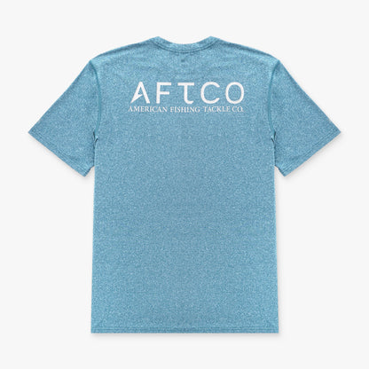 AFTCO Big Guy Samurai SS Performance Shirt Splish Splash Heather