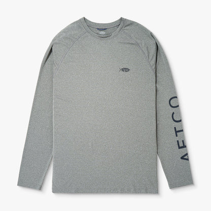 AFTCO Big Guy Samurai LS Performance Shirt Steel Heather