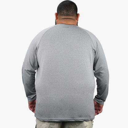 AFTCO Big Guy Samurai LS Performance Shirt Steel Heather