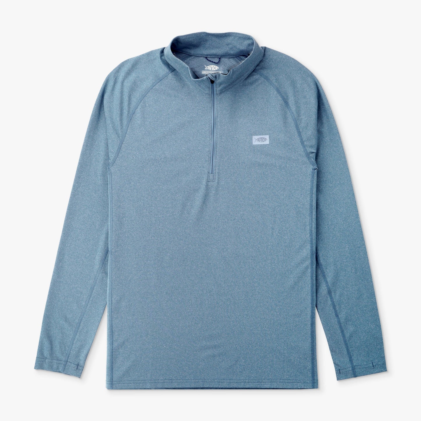AFTCO Air O Mesh 1/4 Zip Performance Shirt Bering Sea Heather