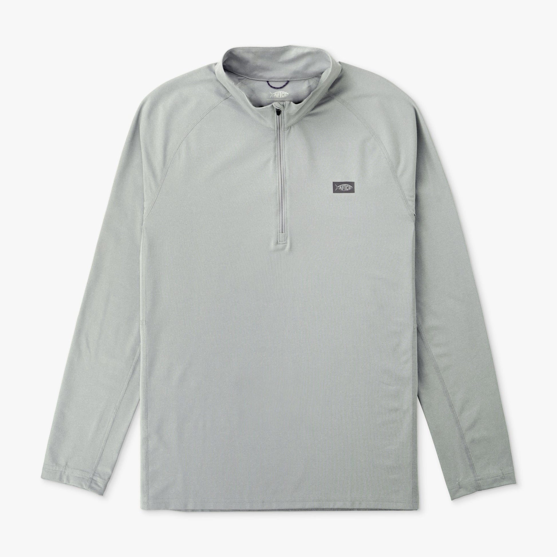 AFTCO Air O Mesh 1/4 Zip Performance Shirt Bering Sea Heather