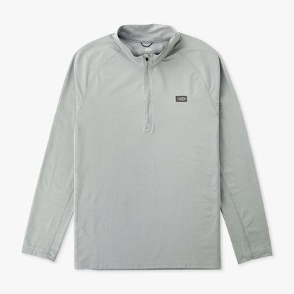 AFTCO Air O Mesh 1/4 Zip Performance Shirt Bering Sea Heather