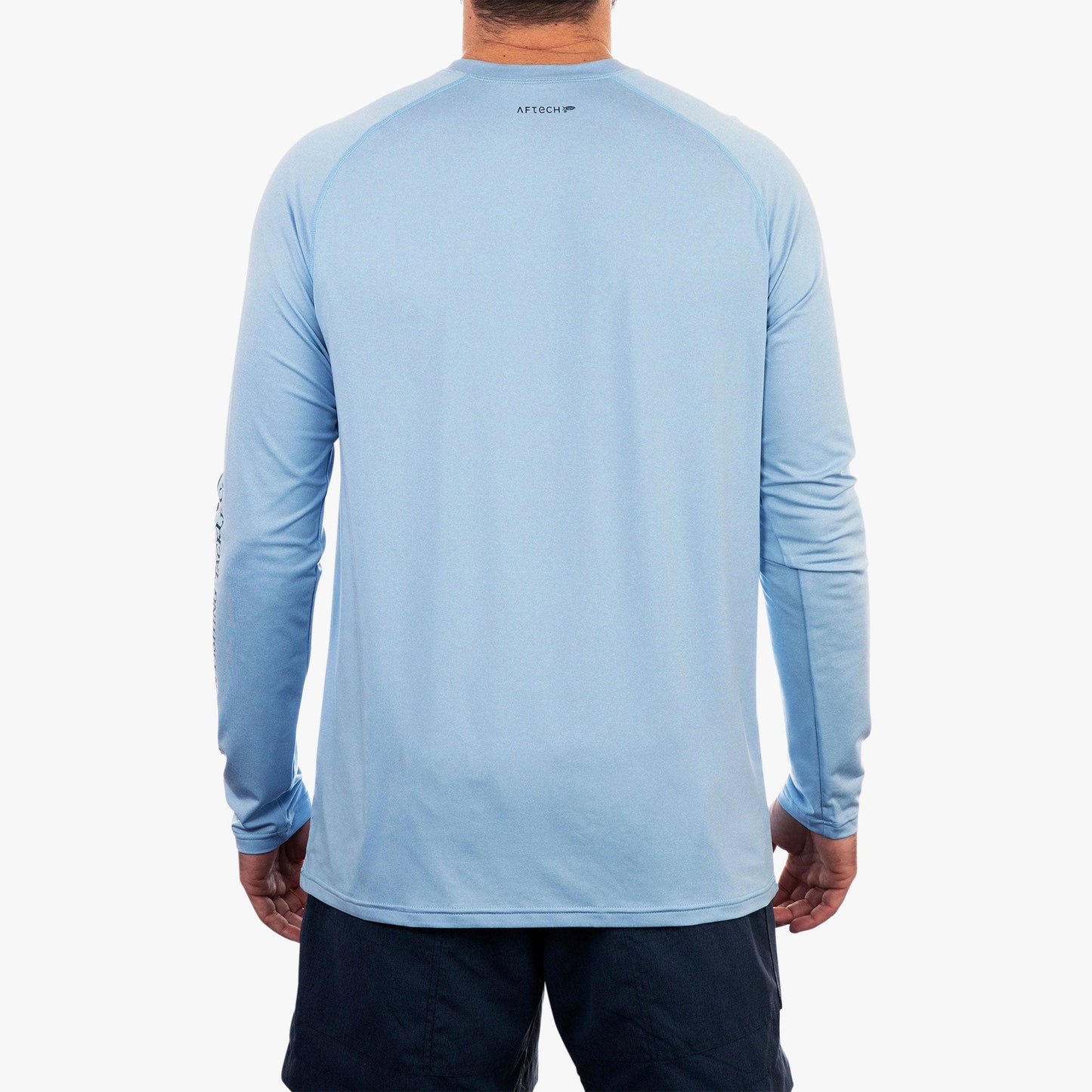 AFTCO Men's Long Sleeve Sun Protection Shirt - Samurai by AFTCO Airy Blue Heather