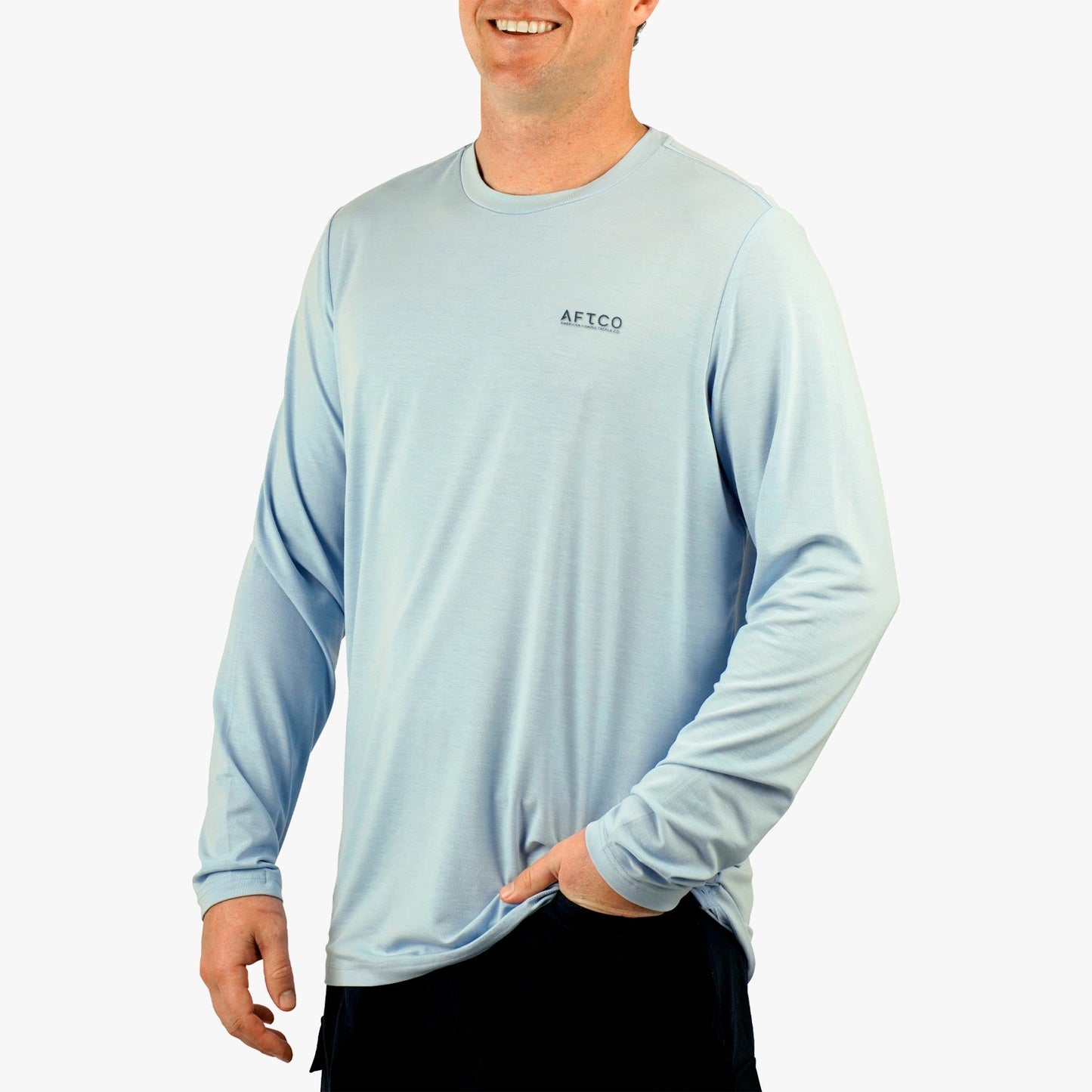 AFTCO Ocean Bound LS UV Protection Fishing Shirts Dusk Heather