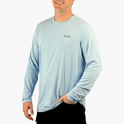 AFTCO Ocean Bound LS UV Protection Fishing Shirts Dusk Heather