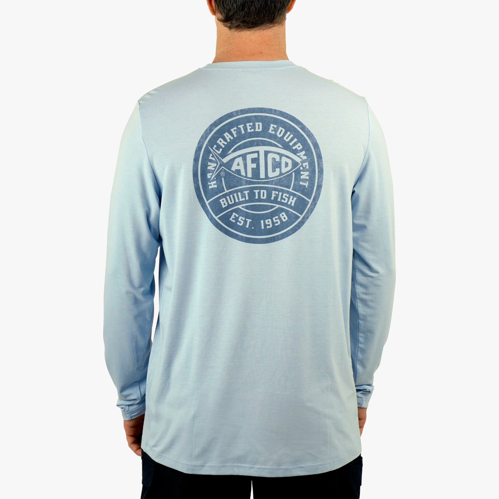 AFTCO Ocean Bound LS UV Protection Fishing Shirts Dusk Heather