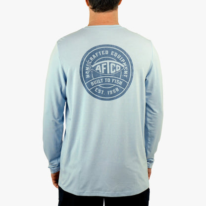 AFTCO Ocean Bound LS UV Protection Fishing Shirts Dusk Heather