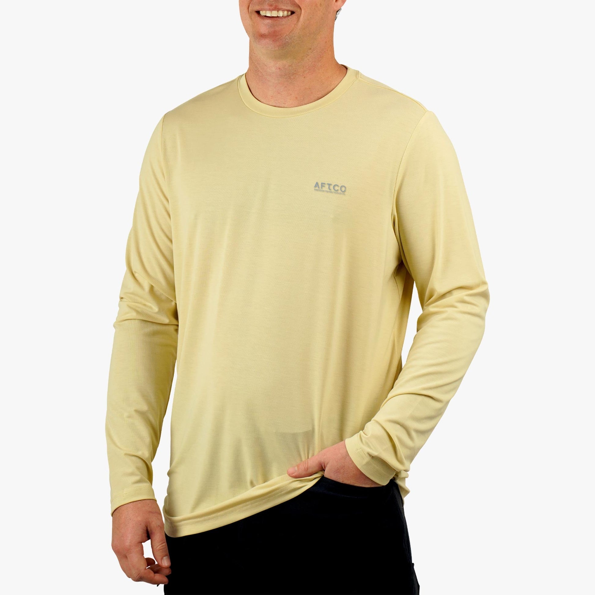 AFTCO Ocean Bound LS UV Protection Fishing Shirts Dusk Heather