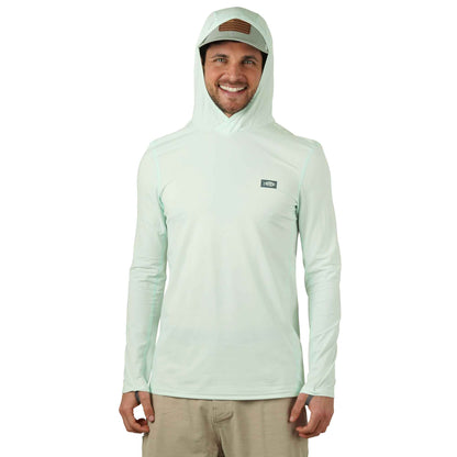 AFTCO Air O Mesh Hooded Fishing Shirt Hint of Mint Heather