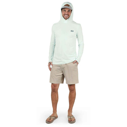 AFTCO Air O Mesh Hooded Fishing Shirt Hint of Mint Heather