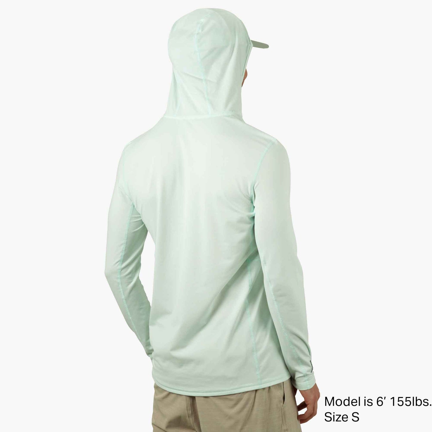 AFTCO Air O Mesh Hooded Fishing Shirt Hint of Mint Heather