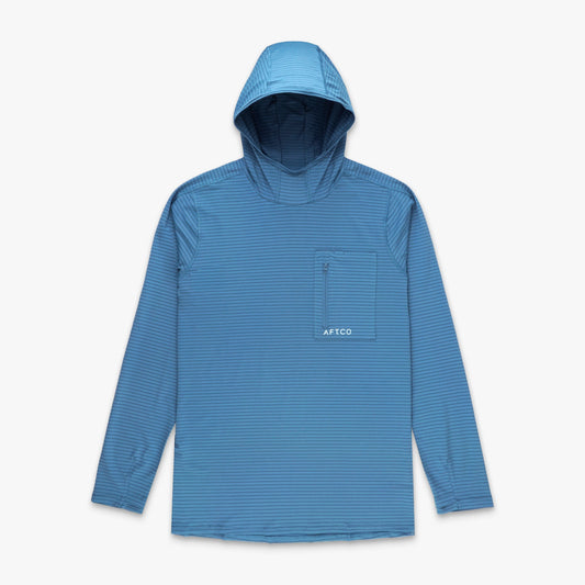 AFTCO Channel Hooded Performance Shirt Air Force Blue