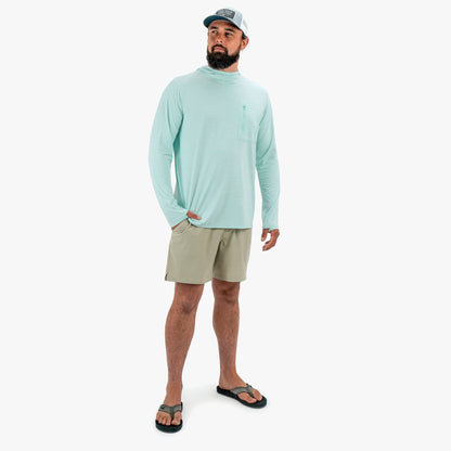 AFTCO Channel Hooded Performance Shirt Air Force Blue