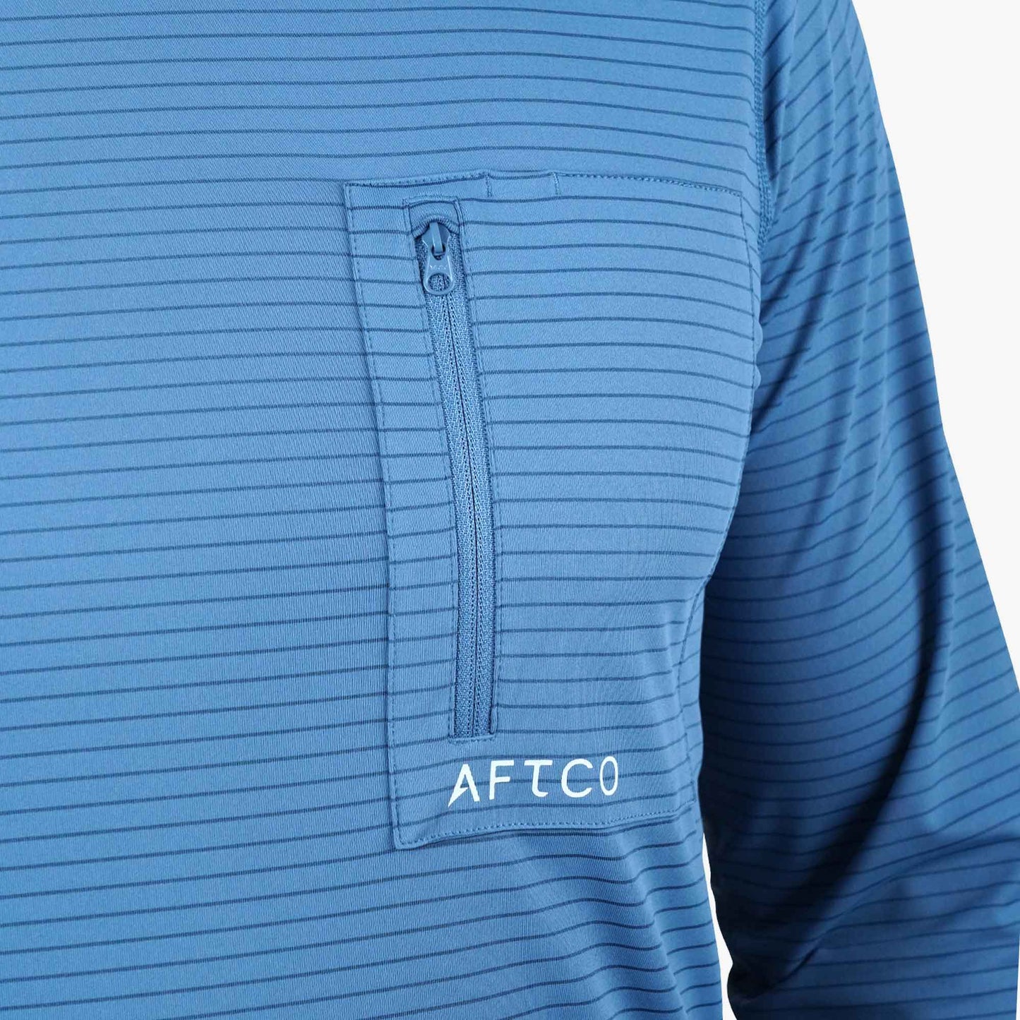 AFTCO Channel Hooded Performance Shirt Air Force Blue