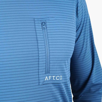 AFTCO Channel Hooded Performance Shirt Air Force Blue