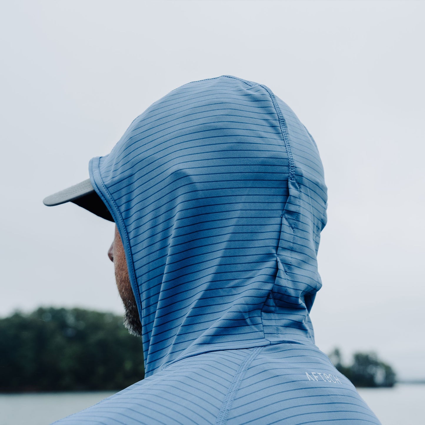 AFTCO Channel Hooded Performance Shirt Air Force Blue