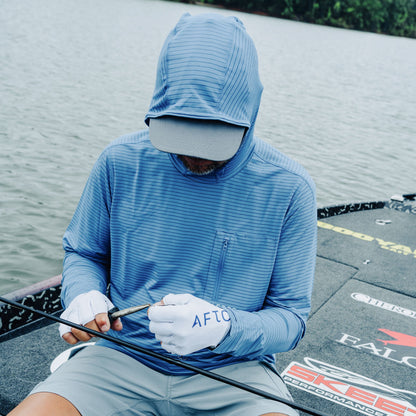 AFTCO Channel Hooded Performance Shirt Air Force Blue