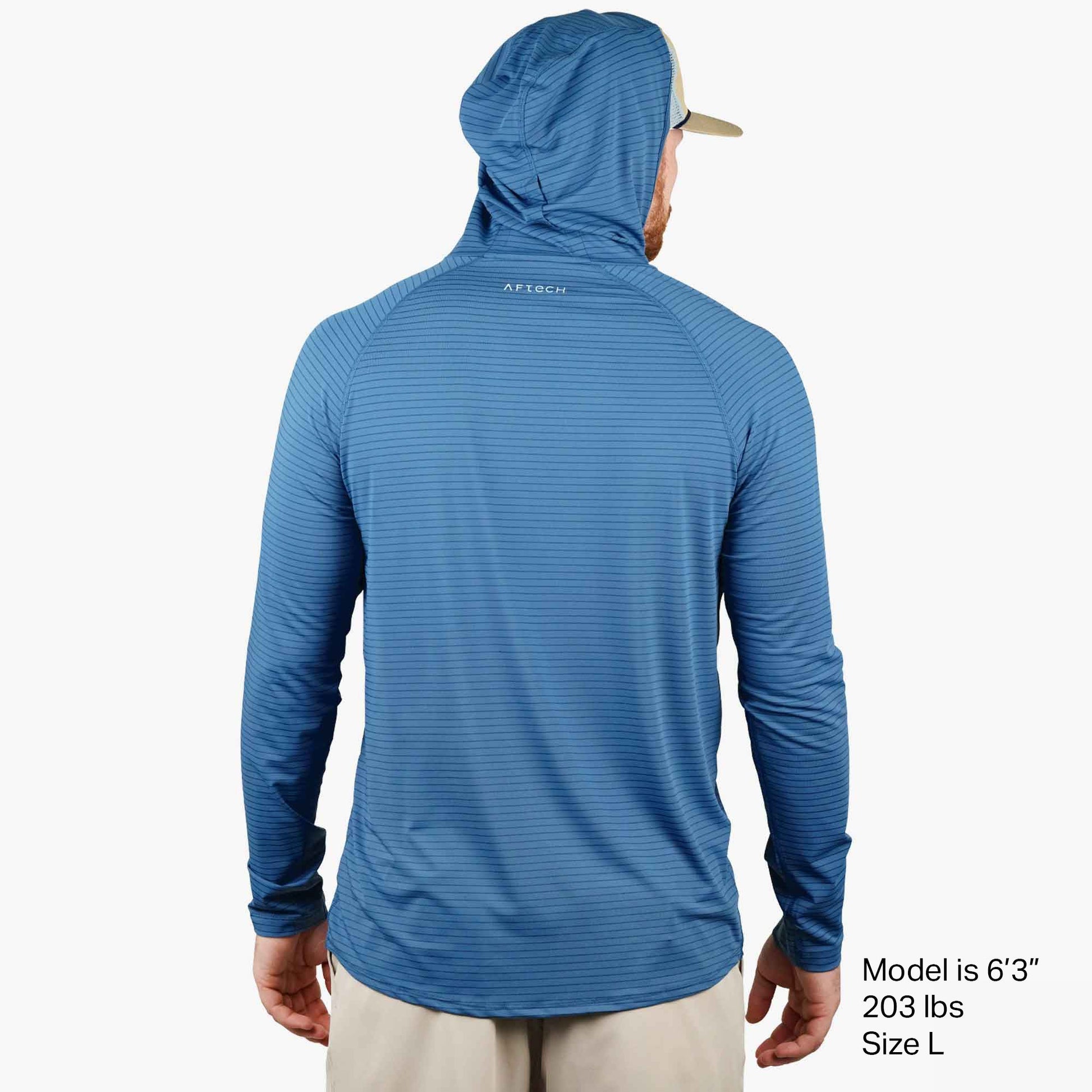 AFTCO Channel Hooded Performance Shirt Air Force Blue