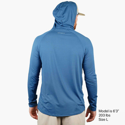 AFTCO Channel Hooded Performance Shirt Air Force Blue