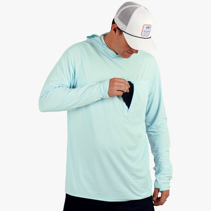 AFTCO Channel Hooded Performance Shirt Air Force Blue
