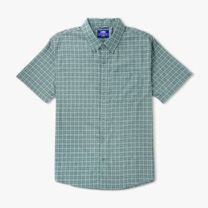 AFTCO Dorsal Short Sleeve Button Down Shirt Air Force Blue