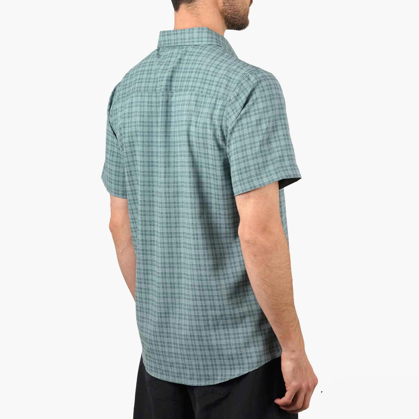 AFTCO Dorsal Short Sleeve Button Down Shirt Air Force Blue