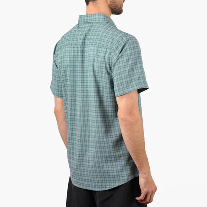 AFTCO Dorsal Short Sleeve Button Down Shirt Air Force Blue