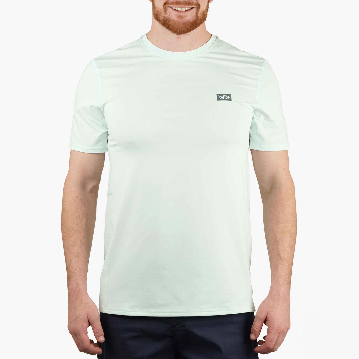 AFTCO Air O Mesh Breathable Fishing Shirt Hint Of Mint Heather