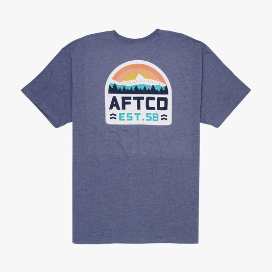 AFTCO Rustic Fishing T-Shirts Midnight Heather