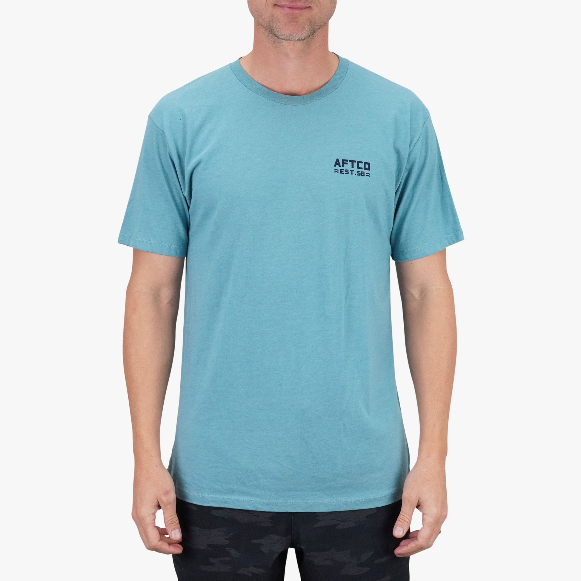 AFTCO Rustic Fishing T-Shirts Midnight Heather