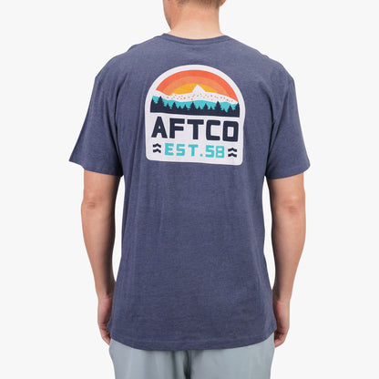 AFTCO Rustic Fishing T-Shirts Midnight Heather