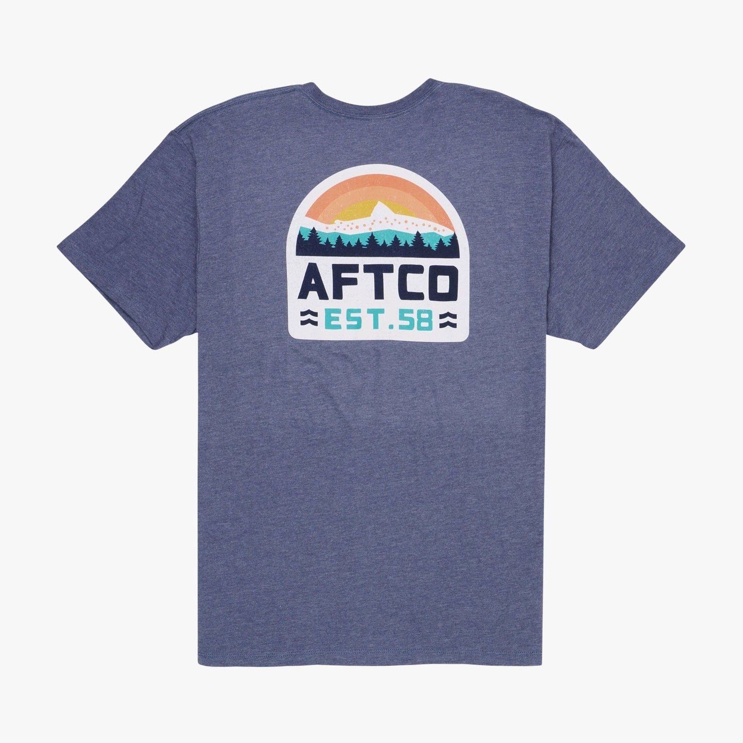 AFTCO Rustic Fishing T-Shirts Midnight Heather