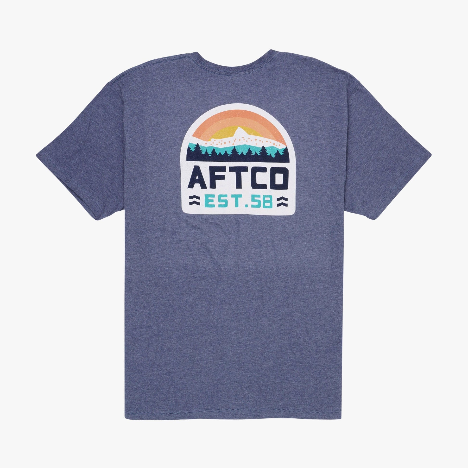 AFTCO Rustic Fishing T-Shirts Midnight Heather