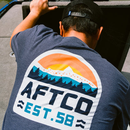 AFTCO Rustic Fishing T-Shirts Midnight Heather