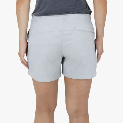 AFTCO Women's Sirena Hybrid Tech Shorts Light Gray